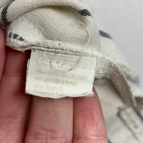 Garnish PDX Striped Blouse Cream Black M - Picture 7 of 9